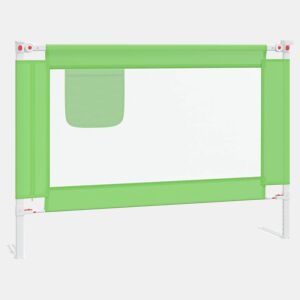 vidaXL Barra de segurança p cama infantil tecido 90x25 cm verde