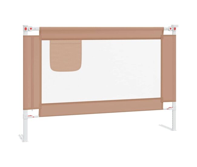 Vidaxl barandilla de seguridad cama de niño taupe tela 100x25 cm