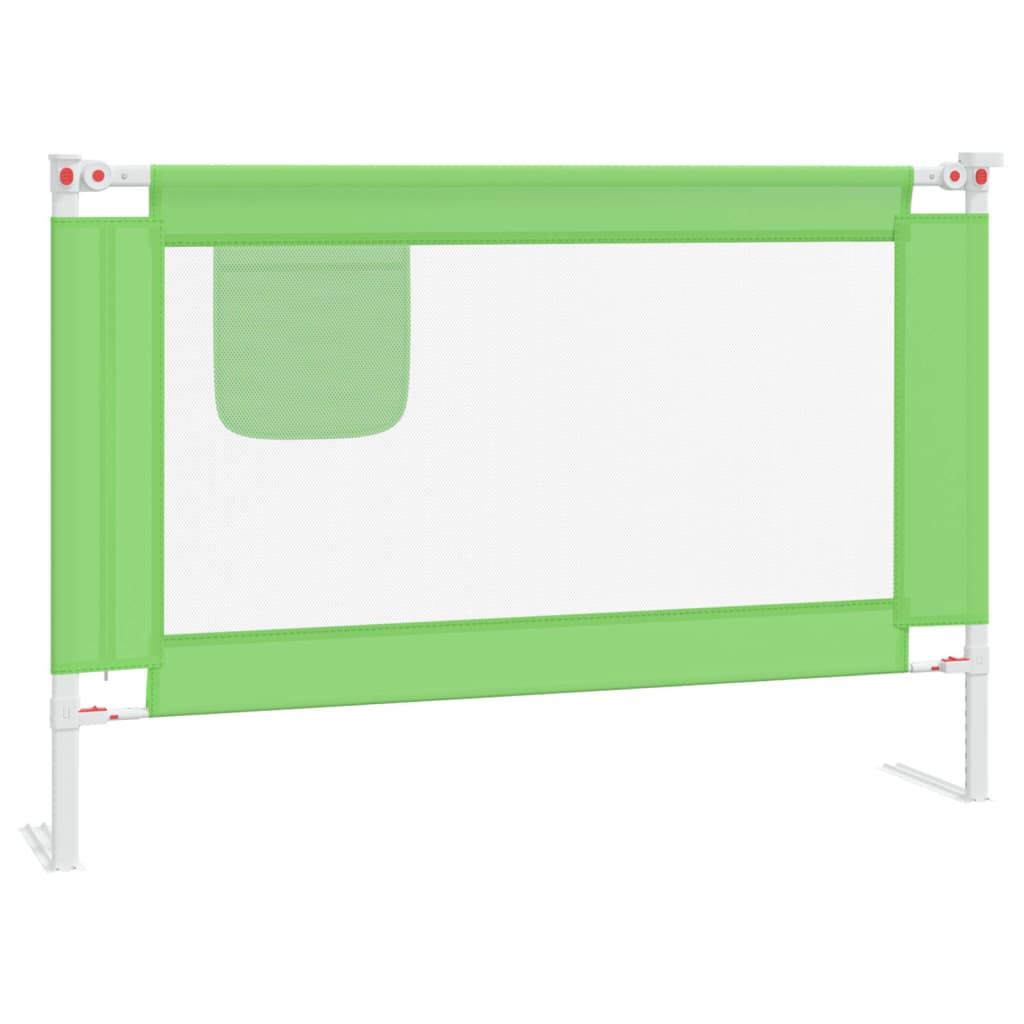 Vidaxl barandilla de seguridad cama de niño verde tela 100x25 cm
