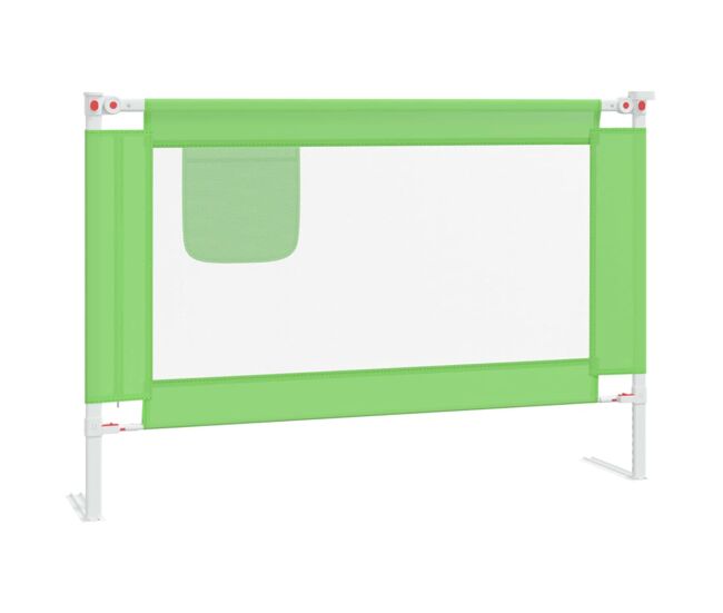 Vidaxl barandilla de seguridad cama de niño verde tela 100x25 cm