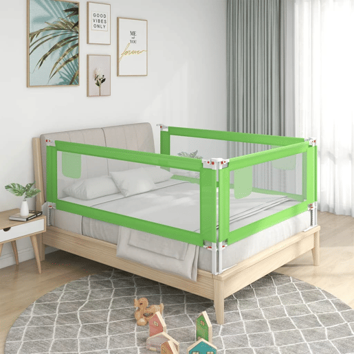 vidaXL Barra de segurança p cama infantil tecido 100x25 cm verde vidaXL Barra de segurança p cama infantil tecido 100x25 cm verde