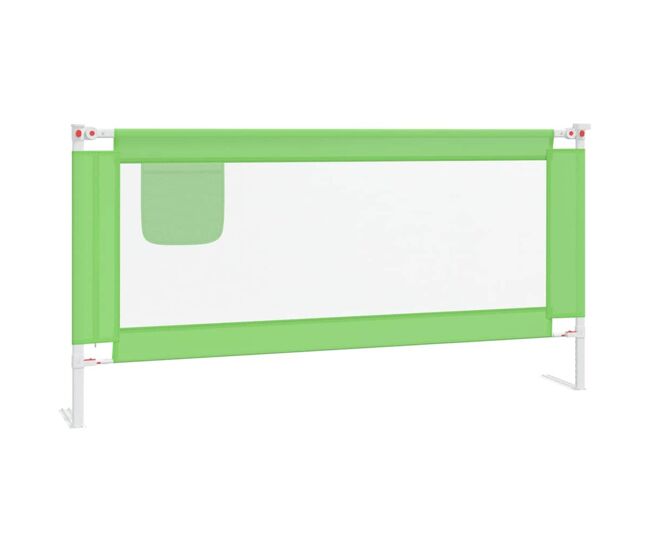 Vidaxl barandilla de seguridad cama de niño verde tela 180x25 cm