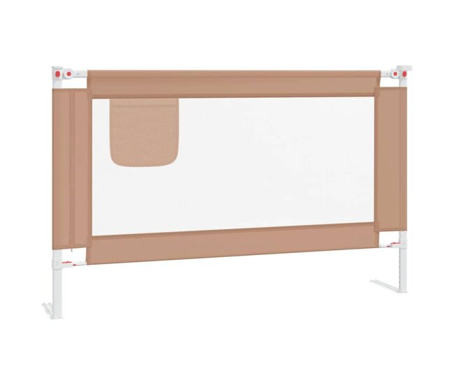 Vidaxl barandilla de seguridad cama de niño gris taupe tela 120x25 cm