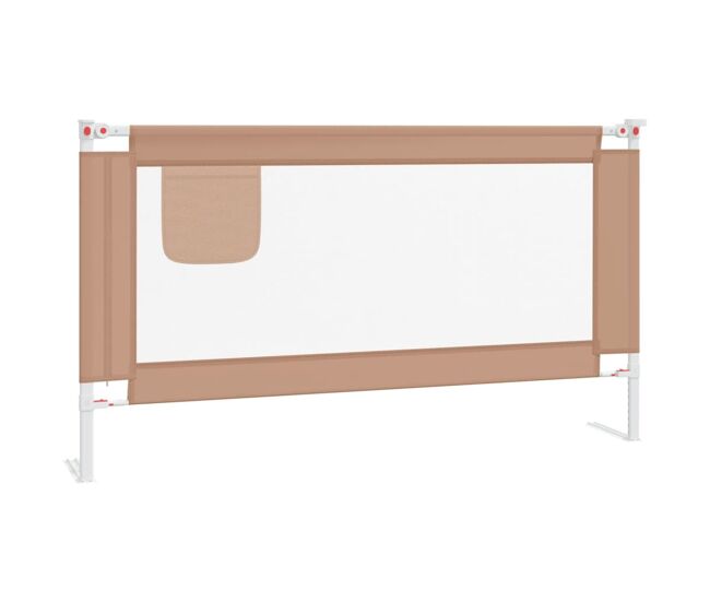 Vidaxl barandilla de seguridad cama de niño gris taupe tela 150x25 cm