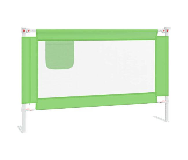 Vidaxl barandilla de seguridad cama de niño verde tela 120x25 cm