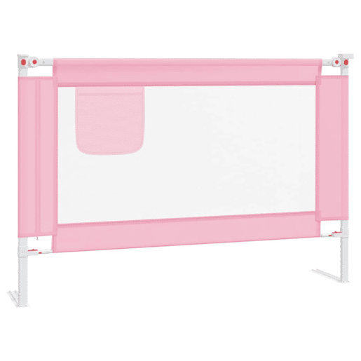 vidaXL Barra de segurança p cama infantil tecido 100x25 cm rosa
