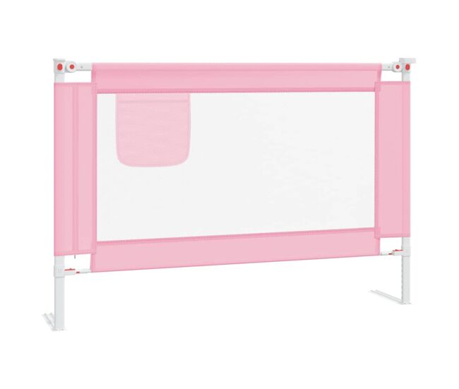 Vidaxl barandilla de seguridad cama de niño rosa tela 100x25 cm