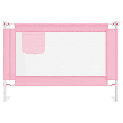 vidaXL Barra de segurança p cama infantil tecido 100x25 cm rosa