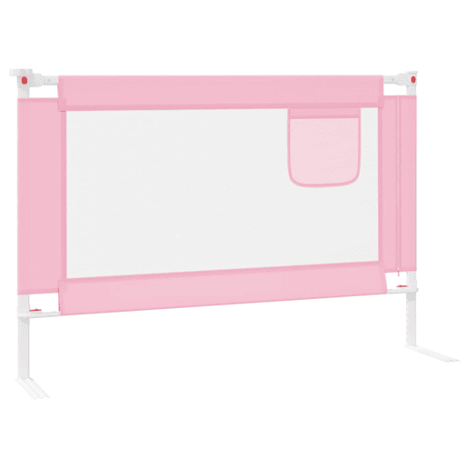 vidaXL Barra de segurança p cama infantil tecido 100x25 cm rosa