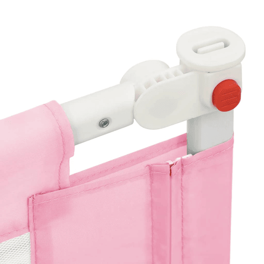 vidaXL Barra de segurança p cama infantil tecido 100x25 cm rosa