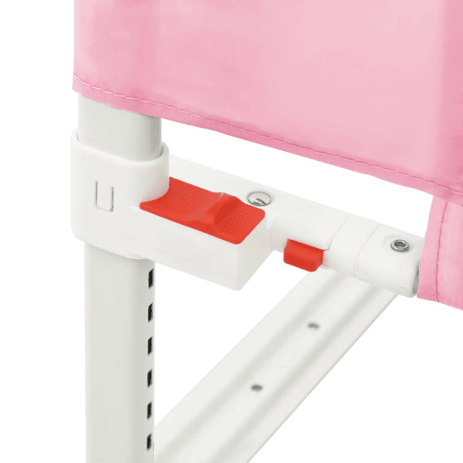 vidaXL Barra de segurança p cama infantil tecido 100x25 cm rosa