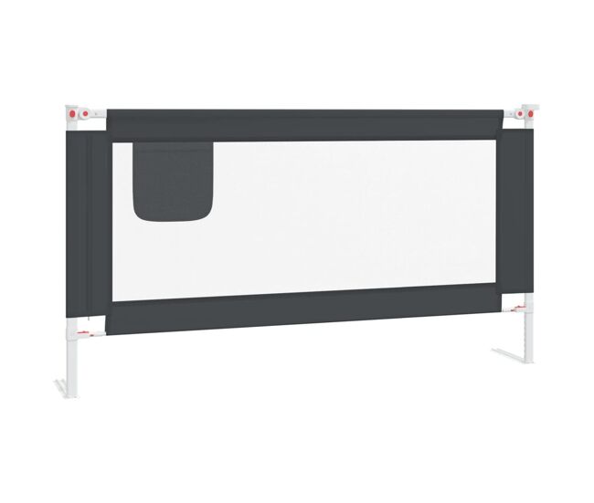 Vidaxl barandilla de seguridad cama de niño gris oscuro tela 160x25 cm