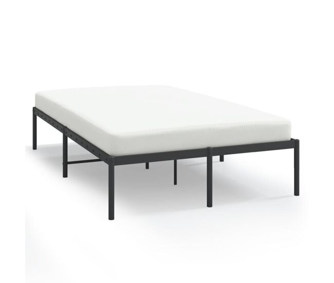 Estructura de cama de metal negro 135x190 cm sin cabecero