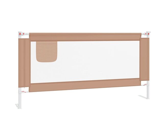 Vidaxl barandilla de seguridad cama de niño taupe tela 180x25 cm