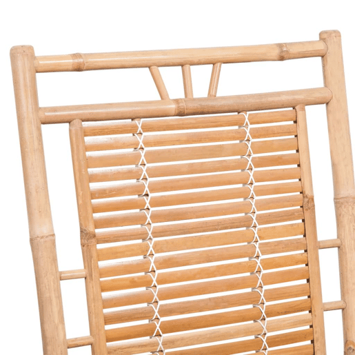 vidaXL Cadeira de baloiço com almofadão bambu