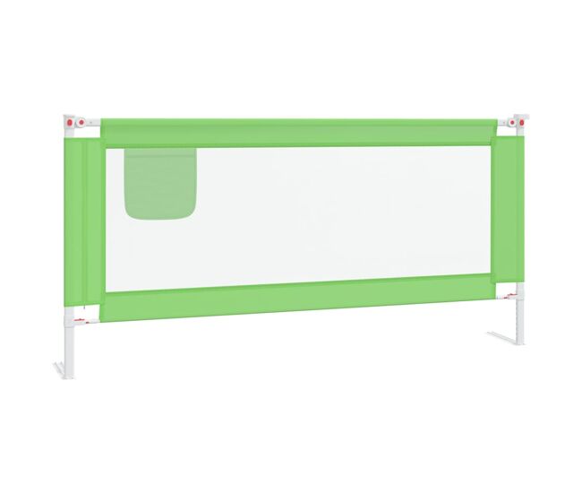 Vidaxl barandilla de seguridad cama de niño verde tela 190x25 cm