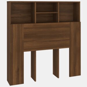vidaXL Armário de cabeceira 100x19x103,5 cm cor carvalho castanho