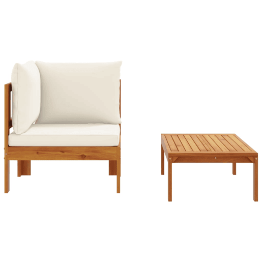vidaXL 2 pcs conjunto de sofás de jardim c almofadões acácia maciça vidaXL 2 pcs conjunto de sofás de jardim c almofadões acácia maciça