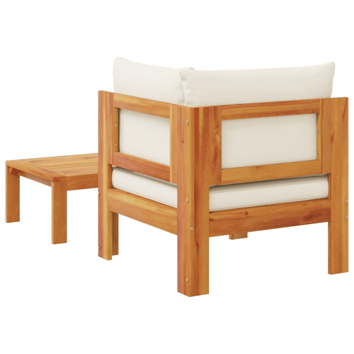 vidaXL 2 pcs conjunto de sofás de jardim c almofadões acácia maciça vidaXL 2 pcs conjunto de sofás de jardim c almofadões acácia maciça