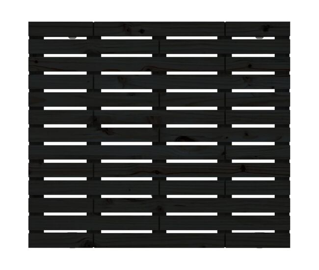 Cabecero de cama de pared madera maciza pino negro 81x3x91,5 cm