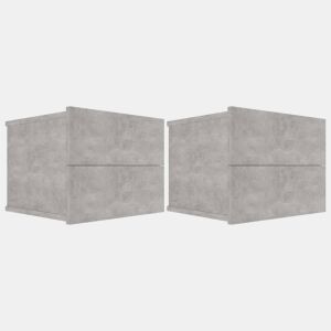 vidaXL Mesas de cabeceira 2 pcs 40x30x30 cm derivados madeira cinzento