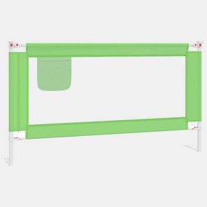 vidaXL Barra de segurança p cama infantil tecido 150x25 cm verde