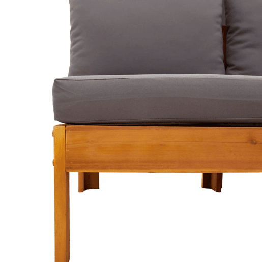 vidaXL Sofá de 2 lugares para jardim c 1 apoio de braço acácia maciça vidaXL Sofá de 2 lugares para jardim c 1 apoio de braço acácia maciça