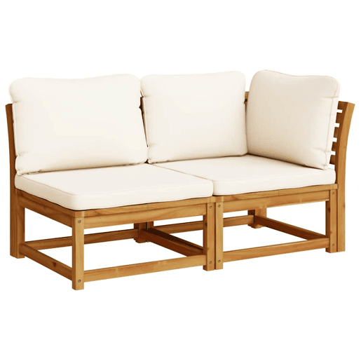 vidaXL 3 pcs conjunto lounge de jardim c almofadões acácia maciça vidaXL 3 pcs conjunto lounge de jardim c almofadões acácia maciça