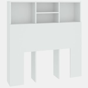 vidaXL Cabeceira de cama com armário 100x19x103,5 cm branco