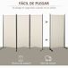 Biombo Metal, Poliéster HOMCOM, hogar - decoración Biombo Metal, Poliéster HOMCOM, hogar - decoración Beige