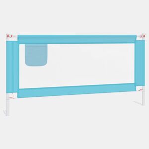 vidaXL Barra de segurança p cama infantil tecido 180x25 cm azul