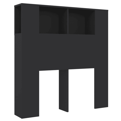 vidaXL Armário de cabeceira 100x18,5x102,5 cm preto vidaXL Armário de cabeceira 100x18,5x102,5 cm preto