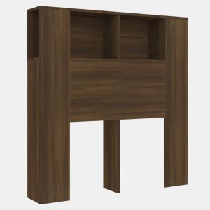 vidaXL Armário de cabeceira 100x18,5x102,5 cm carvalho castanho