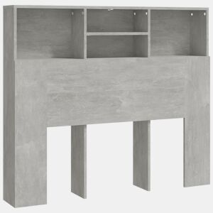 vidaXL Armário de cabeceira 120x19x103,5 cm cinzento cimento
