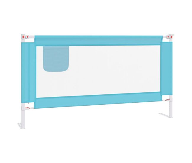 Vidaxl barandilla de seguridad cama de niño azul tela 160x25 cm