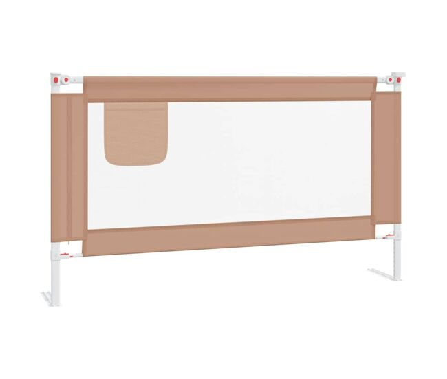 Vidaxl barandilla de seguridad cama de niño gris taupe tela 140x25 cm