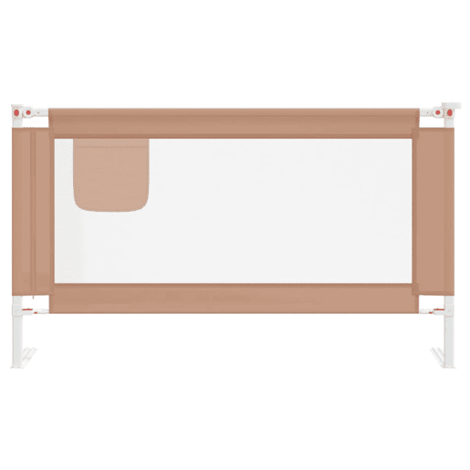 vidaXL Barra segur. p cama infantil tecido 140x25cm cinza-acastanhado vidaXL Barra segur. p cama infantil tecido 140x25cm cinza-acastanhado