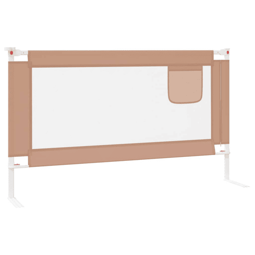 vidaXL Barra segur. p cama infantil tecido 140x25cm cinza-acastanhado vidaXL Barra segur. p cama infantil tecido 140x25cm cinza-acastanhado
