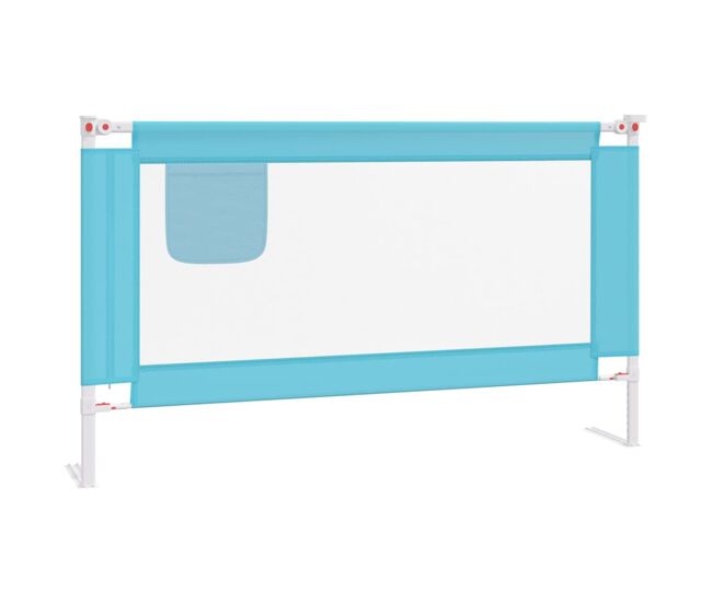 Vidaxl barandilla de seguridad cama de niño azul tela 140x25 cm