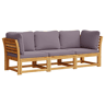 vidaXL 3 pcs conjunto lounge de jardim c almofadões acácia maciça