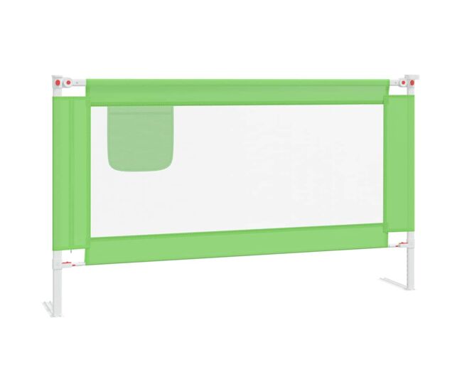Vidaxl barandilla de seguridad cama de niño verde tela 140x25 cm
