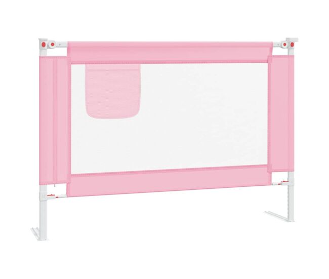 Vidaxl barandilla de seguridad cama de niño tela rosa 90x25 cm