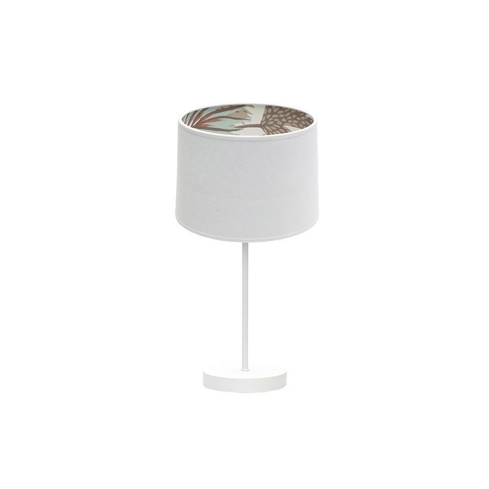 Lampara sobremesa metal color blanco serie tunez 22cm