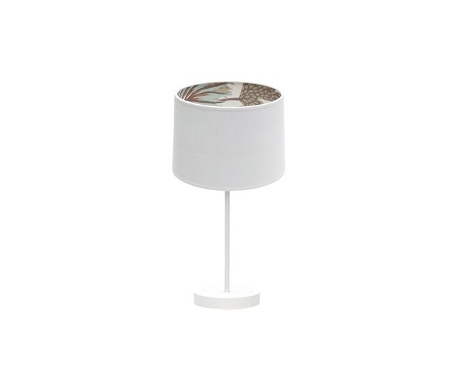 Lampara sobremesa metal color blanco serie tunez 22cm