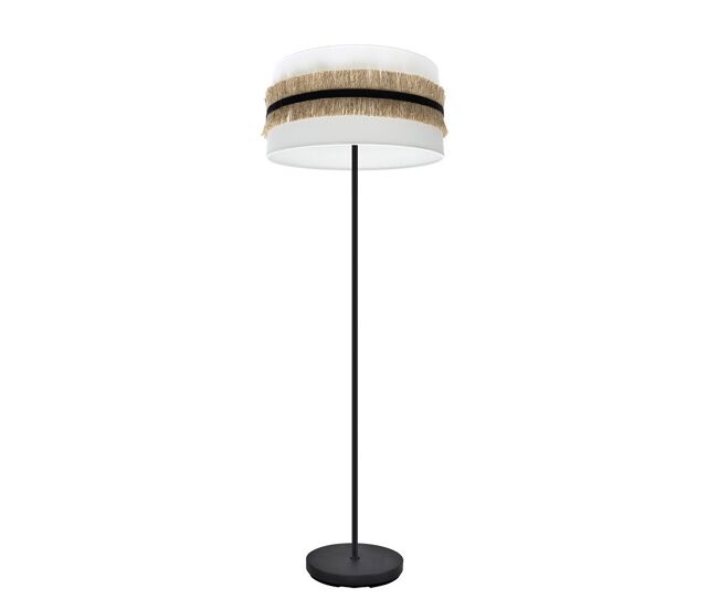 Lampara de pie metal color negro serie angola 40cm