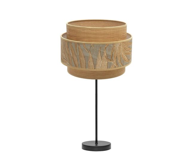 Lampara sobremesa metal color negro serie samoa 30cm