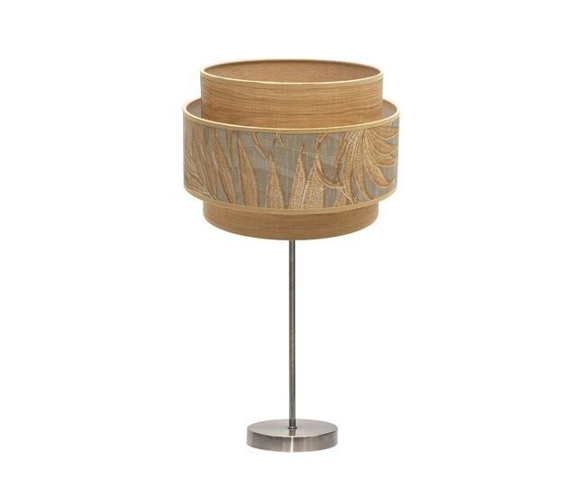 Lampara sobremesa metal color dorado serie samoa 30cm