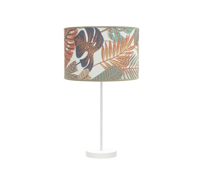 Lampara sobremesa metal color blanco serie etiopia 30cm