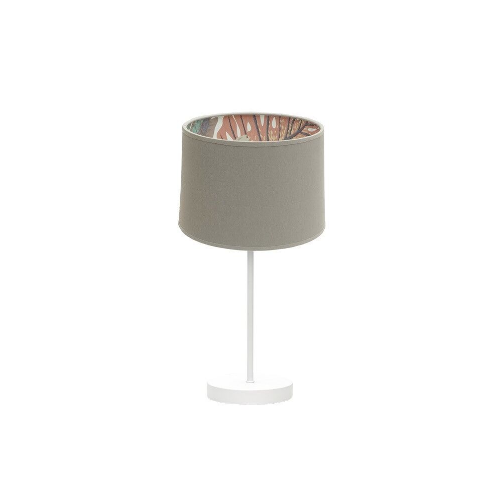 Lampara sobremesa metal color blanco serie tunez 22cm