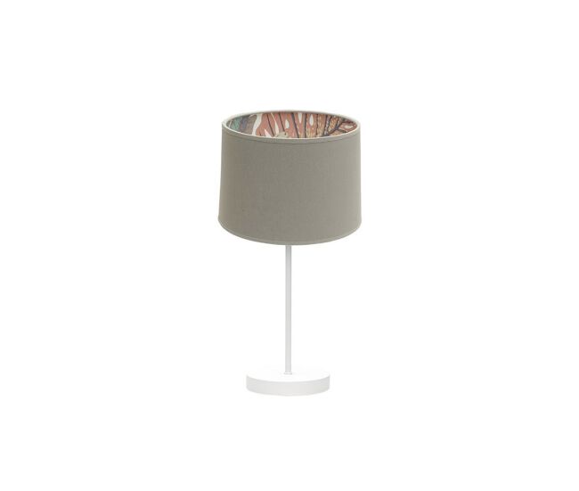 Lampara sobremesa metal color blanco serie tunez 22cm